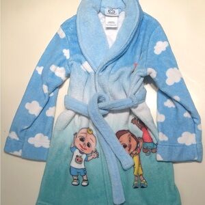 Cocomelon Robe - Blue and White